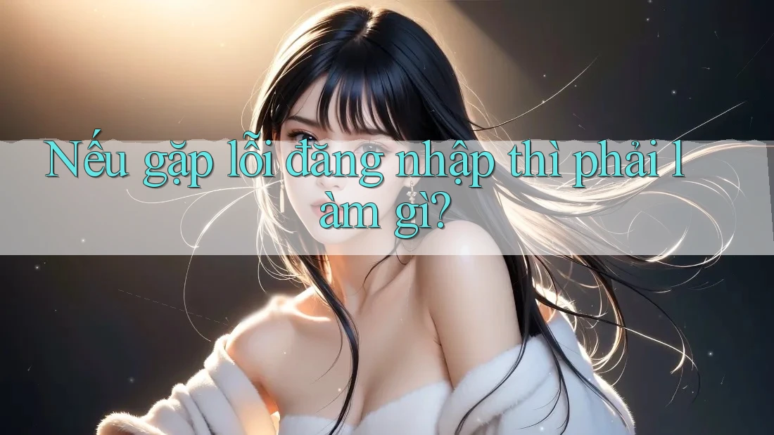 Nếu gặp lỗi đăng nhập thì phải làm gì?