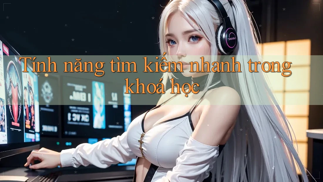 Tính năng tìm kiếm nhanh trong khoá học