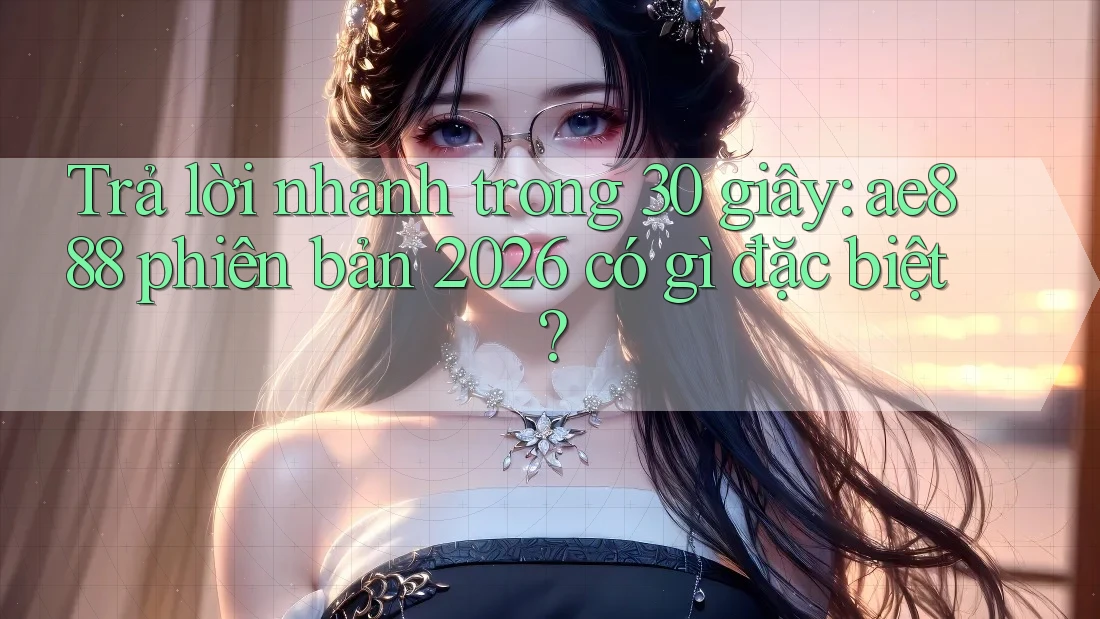 Trả lời nhanh trong 30 giây: ae888 phiên bản 2026 có gì đặc biệt?