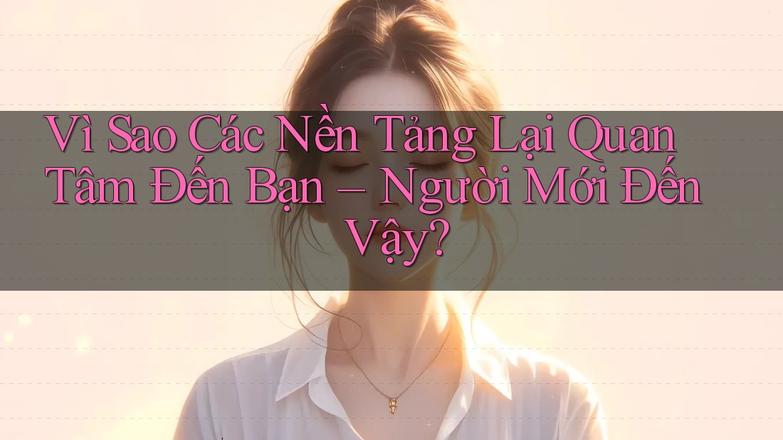 Vì Sao Các Nền Tảng Lại Quan Tâm Đến Bạn – Người Mới Đến Vậy?